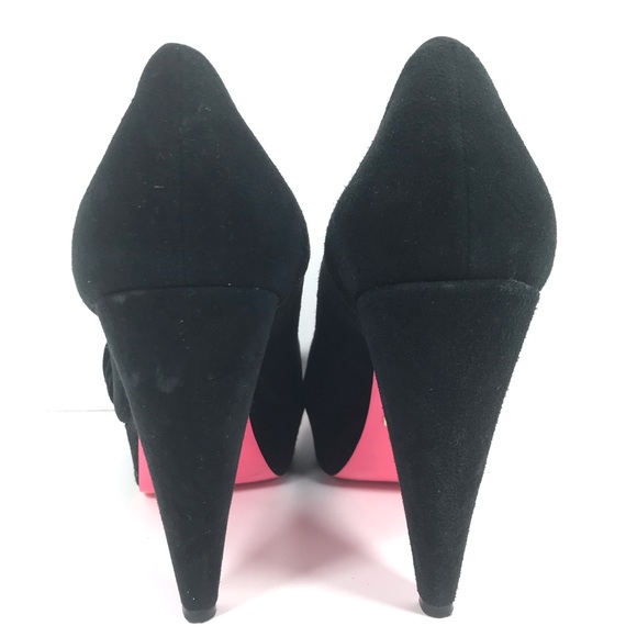 Betsey Johnson peep toe heels Pin Up Rockabilly 9M - Picture 5 of 8